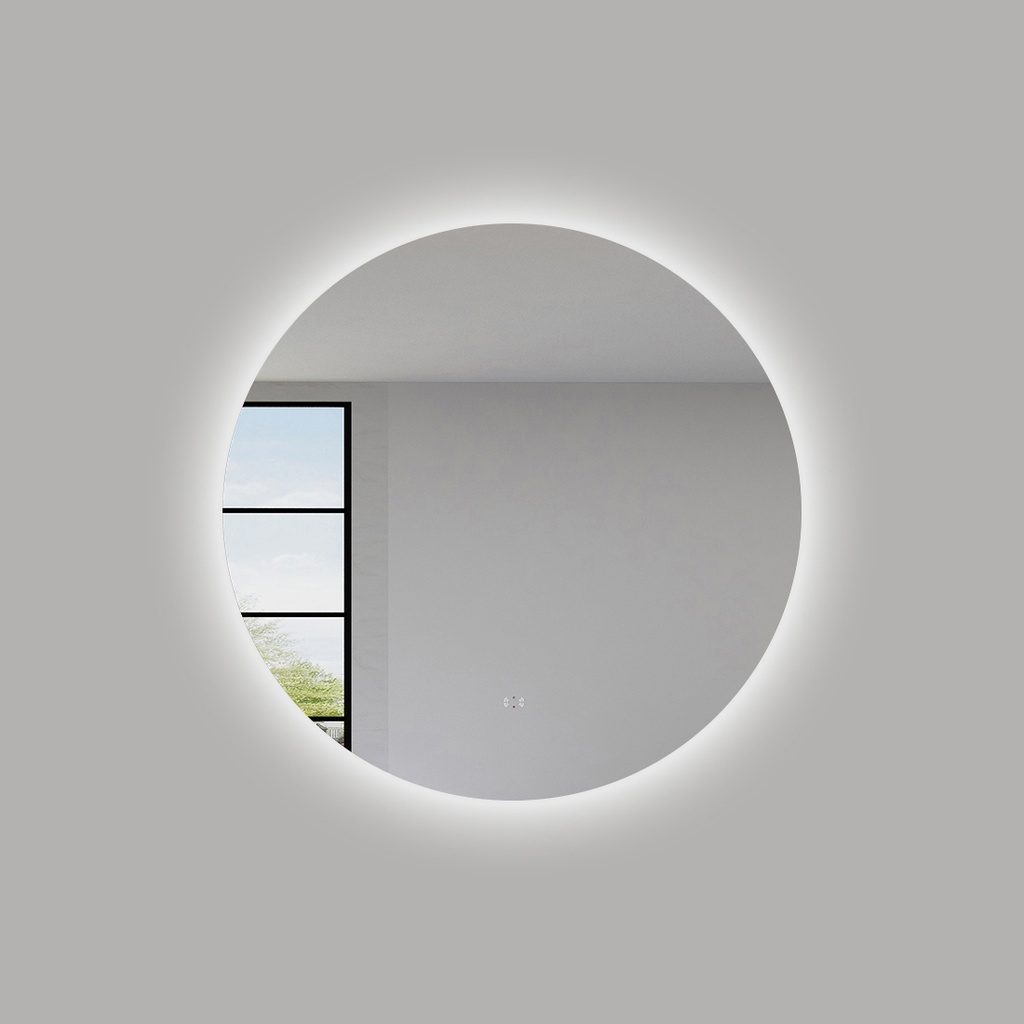 [86128/UL800BM] D800mm Round 3 Color Backlit LED Mirror(Touchless Sensor Switch)