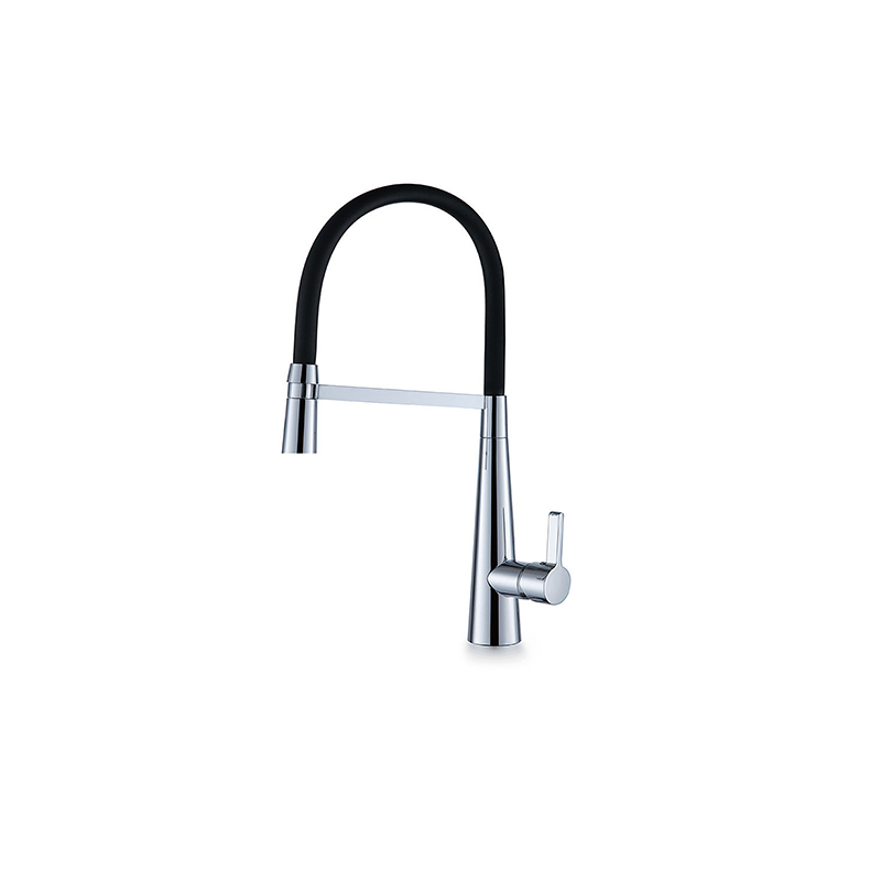 Designer Gooseneck Pull Out Kitchen Mixer Chrome