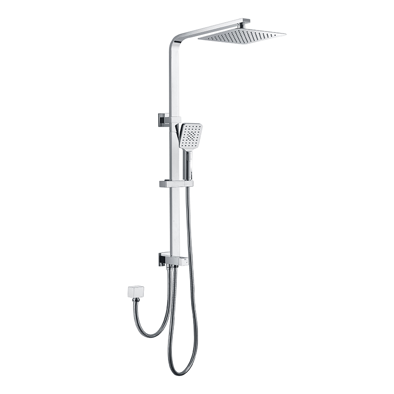 Eckig Chrome Sliding Rail With 3 Spray Function Hand Shower