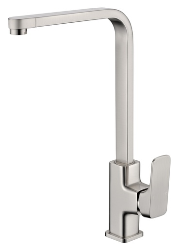 Eden Round Cornered Rectangle Handle Sink Mixer Brushed Nickel Lead Free