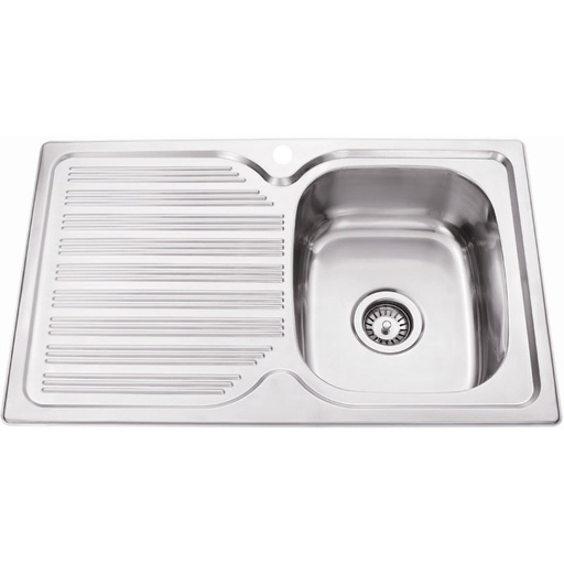Eden Single Bowl & Single Drainer 780 x 480 x 170mm(304 Stainless Steel)