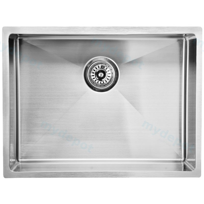 [44482] Eden Single Bowl Above/Undermount Sink 540mm (R10 Corner,93 degree) 304 Stainless Steel