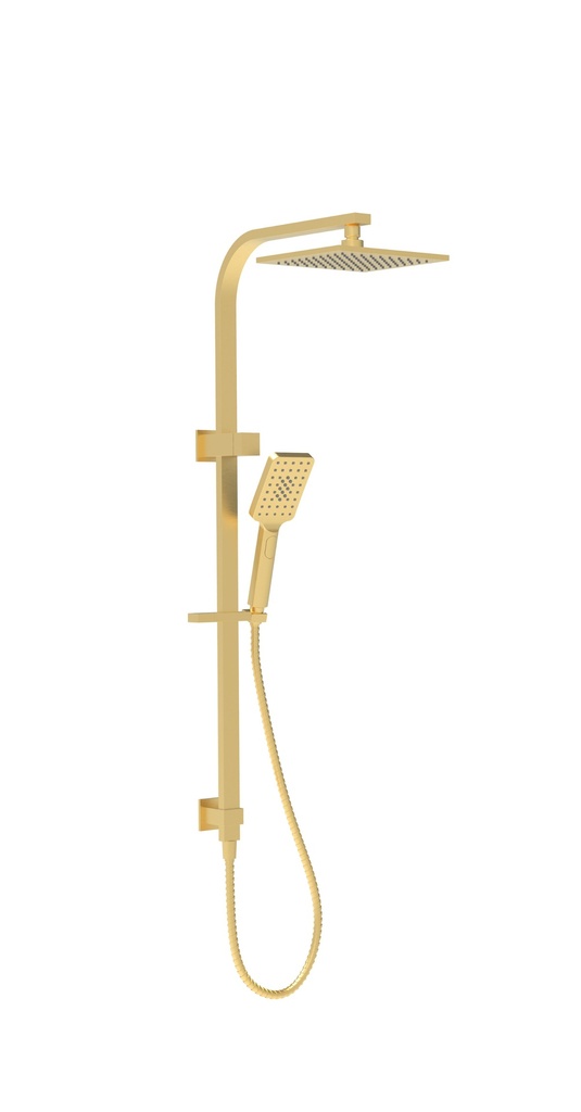 Eden Square Multi-function Shower Set Brushed Gold,200mm Plastic Shower Head