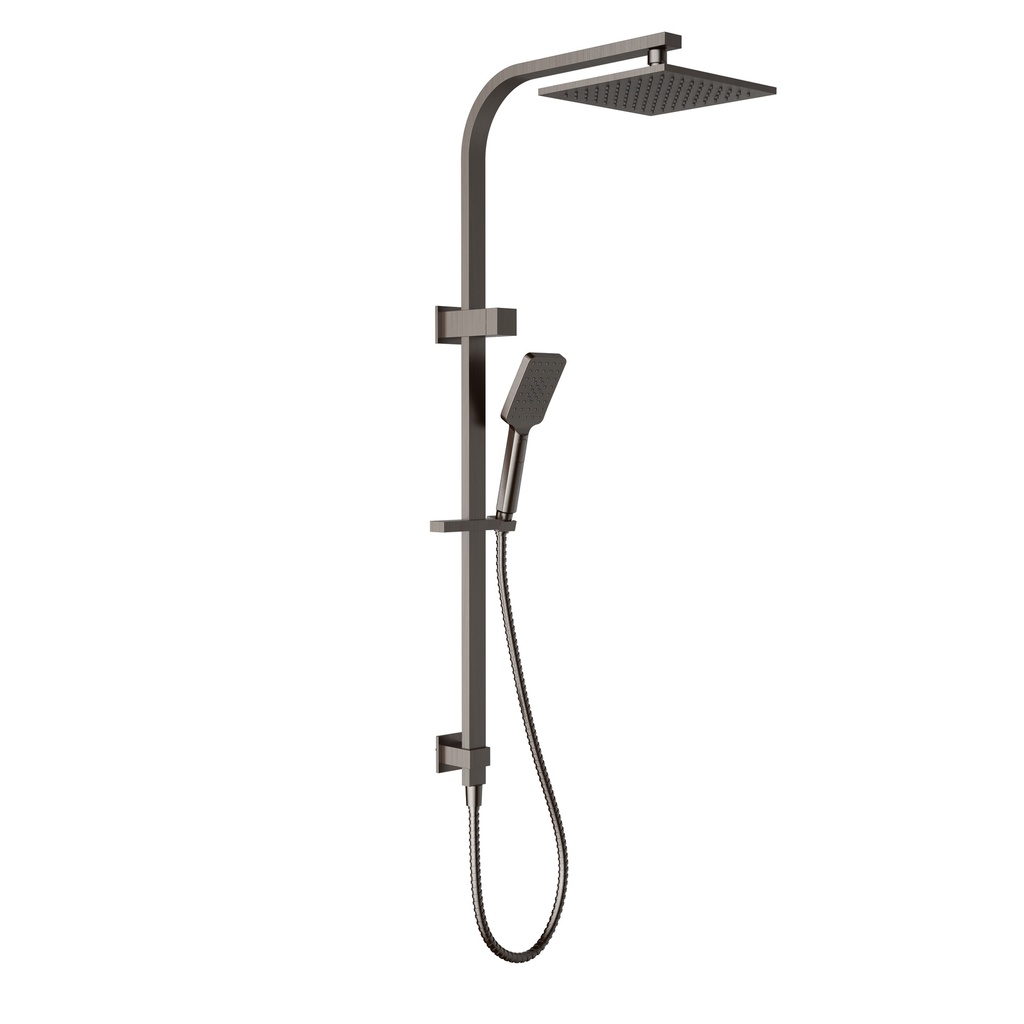 Eden Square Multi-function Shower Set Brushed Nickel,200mm Plastic Shower Head