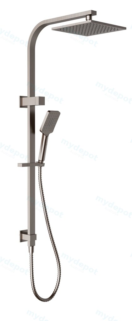 Eden Square Multi-function Shower Set Brushed Nickel,250mm Plastic Shower Head