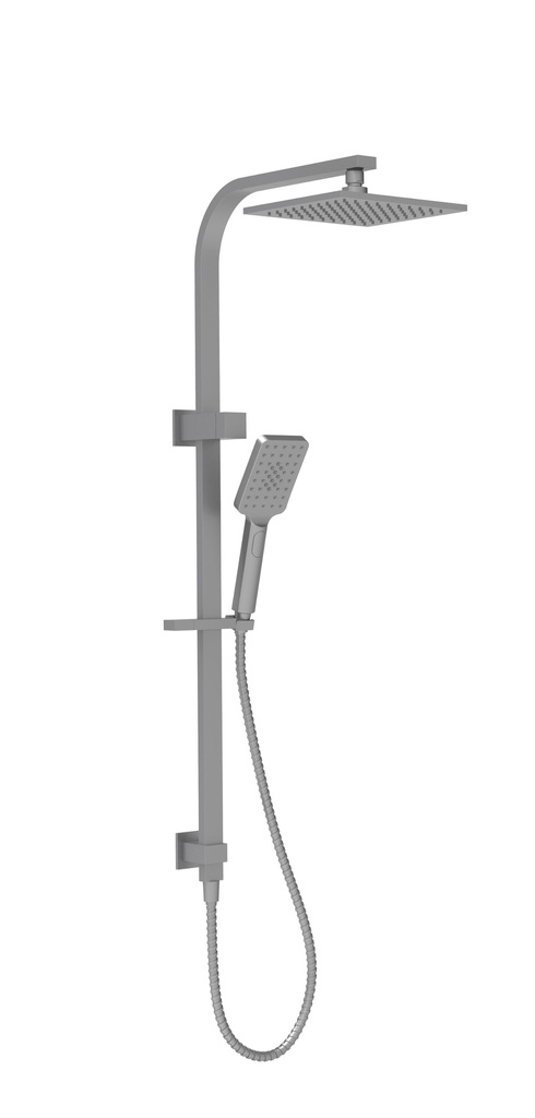 Eden Square Multi-function Shower Set Gun Metal,200mm Plastic Shower Head