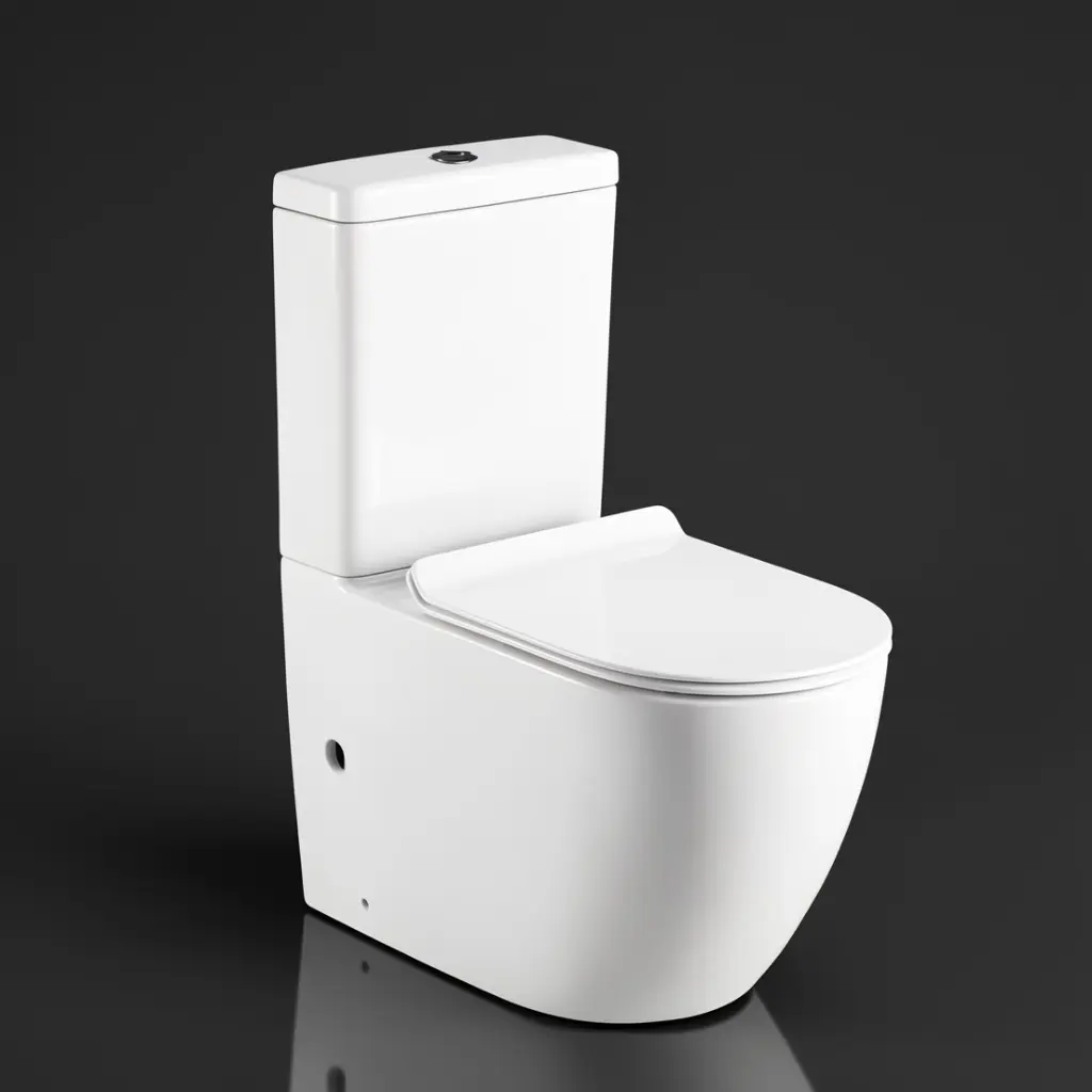 Eden Two-piece toilet Rimless Flushing Toilet P-trap: 180mm Roughing-in