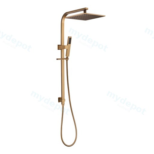 Esperia 10" Brushed Yellow Gold Square Shower Station