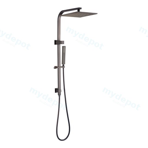 [40704] Esperia 10" Gun Metal Grey Square Shower Station