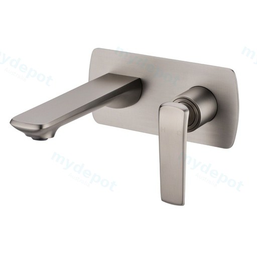 [40674] Esperia Brushed Nickel Wall Mixer With Spout