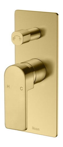 [43347] Flores Wall Mixer with Diverter(Brushed Gold)