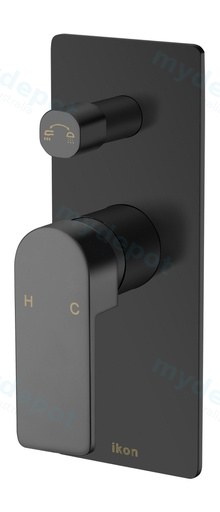 Flores Wall Mixer with Diverter(Matt Black)