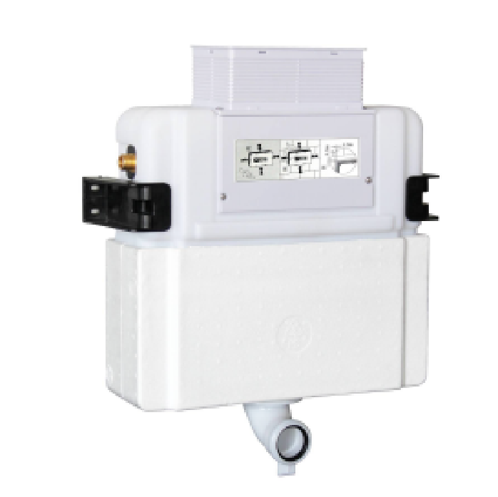 Frameless Low Height In-Wall Cistern For Wall Faced Pan