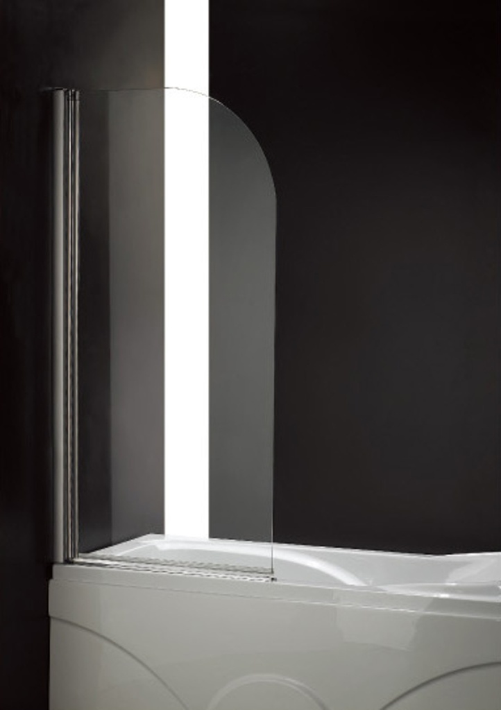 [89007/OBM1] Frameless Over Bath Shower Screen Fixed Panel 775*1420mm 6mm Toughened Glass(Chrome)