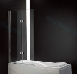 [89009/OBM3] Frameless Over Bath Shower Screen Fixed Panel Swing Panel 945*1420mm 6mm Glass(Chrome)