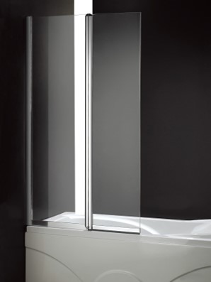 Frameless Over Bath Shower Screen Fixed Swing Panel 945*1420*6mmTempered Glass(Chrome)