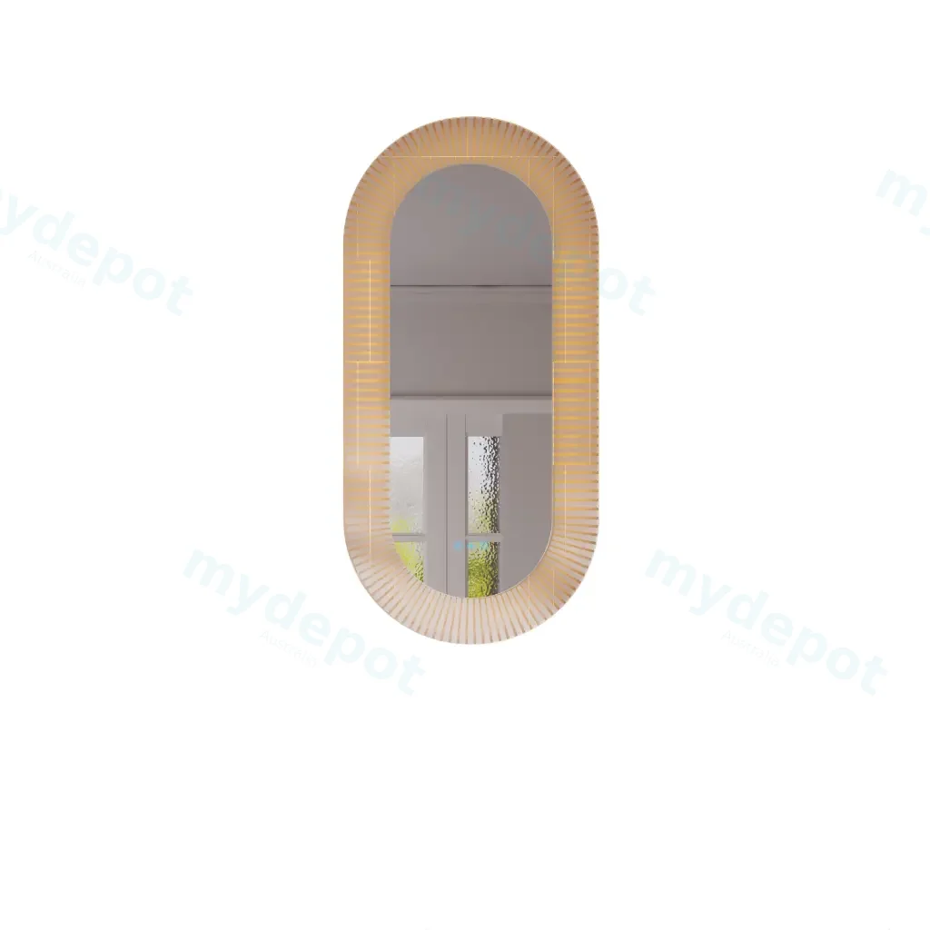 [50586] Freya Series 600x1200x35mm Oval LED Mirror With Light