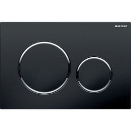 Geberit Sigma20 Black Plate With Chrome Trim