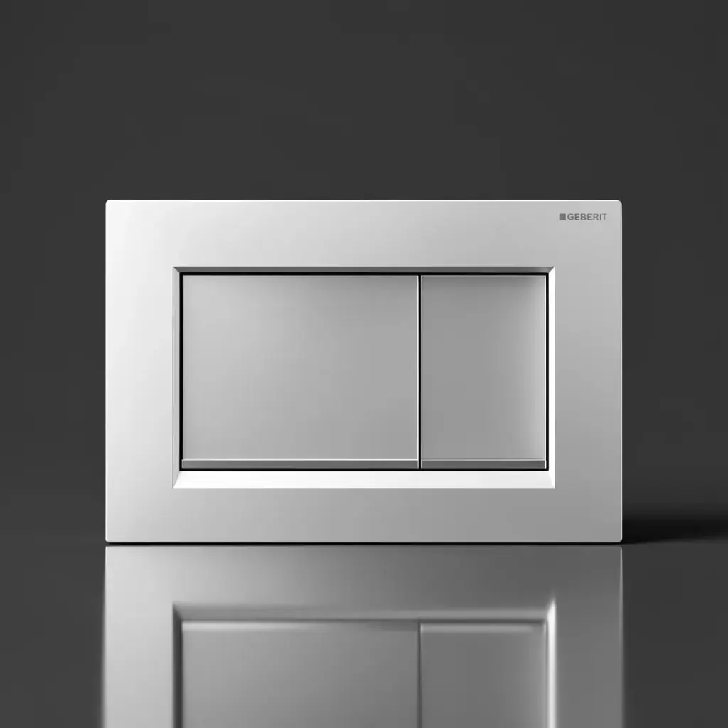 Geberit Sigma30 Chrome Plate With Matt Chrome Trim