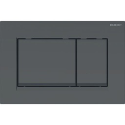 Geberit Sigma30 Matt Black Plate With Black Trim