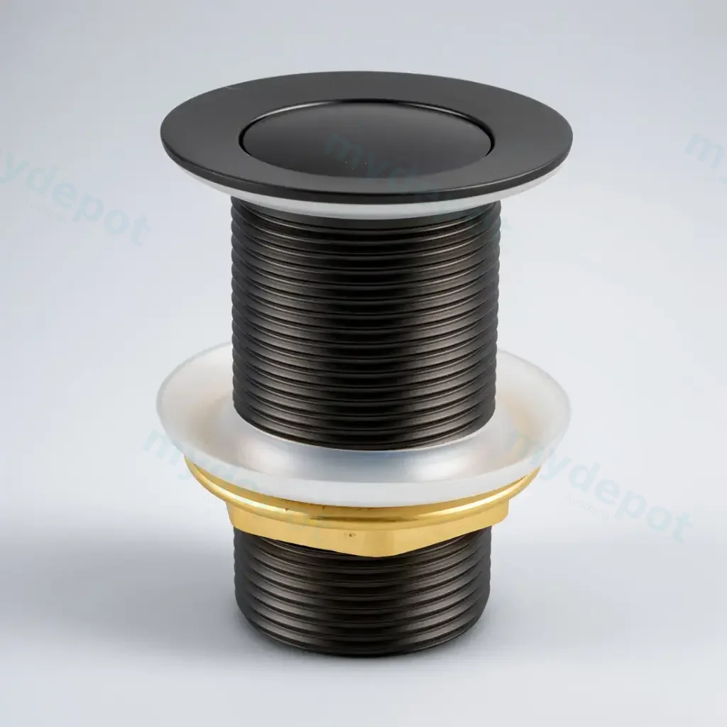 [41090] Gun Metal Grey 32/40mm Solid Brass Basin Pop Up Waste with NO Overflow