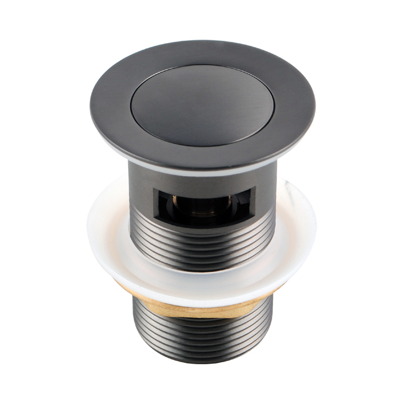 [41085] Gun Metal Grey 32/40mm Solid Brass Basin Pop Up Waste with Overflow