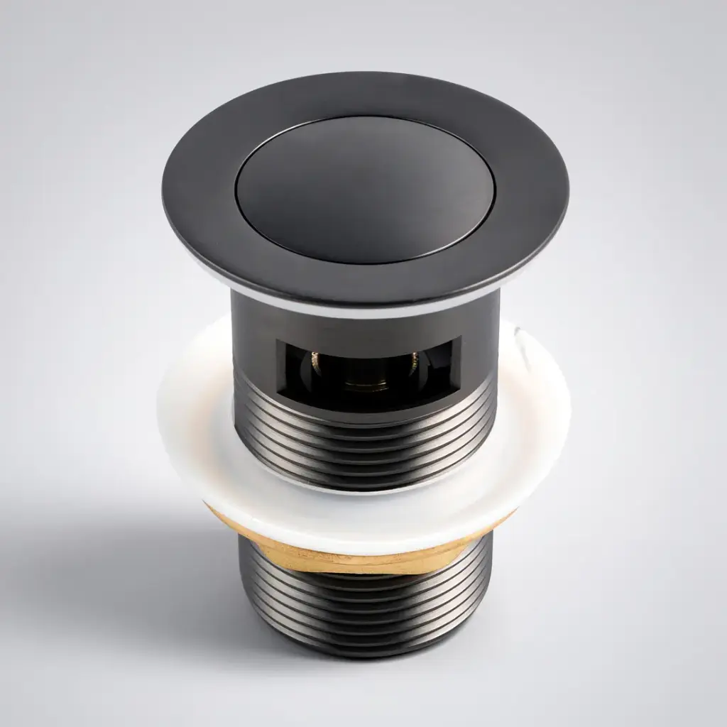 Gun Metal Grey 32/40mm Solid Brass Basin Pop Up Waste with Overflow