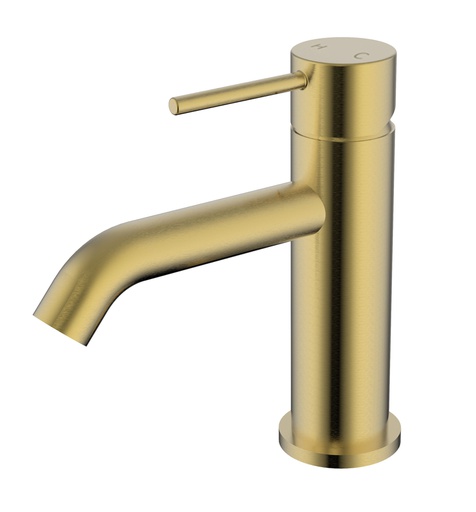 [43244] Hali Brushed Gold Basin Mixer Lead Free