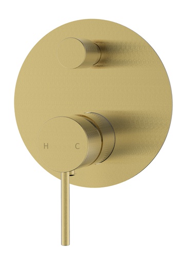 Hali Wall Mixer with Diverter(Brushed Gold)