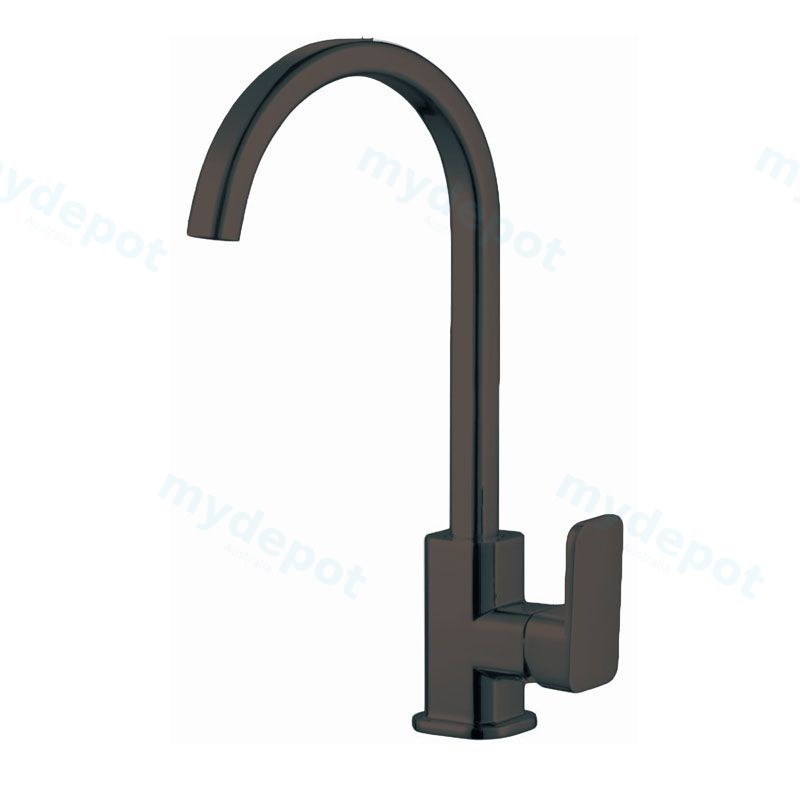 Ivano Black Square Kitchen Mixer