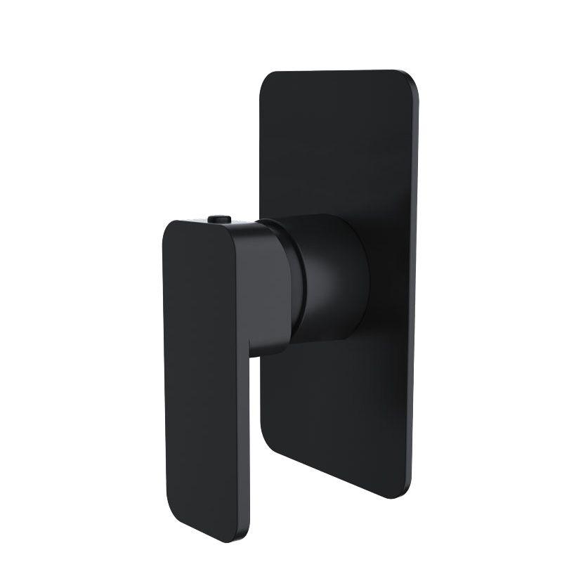 Ivano Solid Brass Black Shower/Bath Wall Mixer
