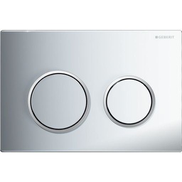 Kappa 21 Dual Flush/Access Plate (ABS) Bright Chrome Plate And Buttons With Bright Chrome Rings