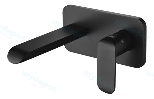 [43278] Kara Matt Black Wall Basin Mixer Lead Free