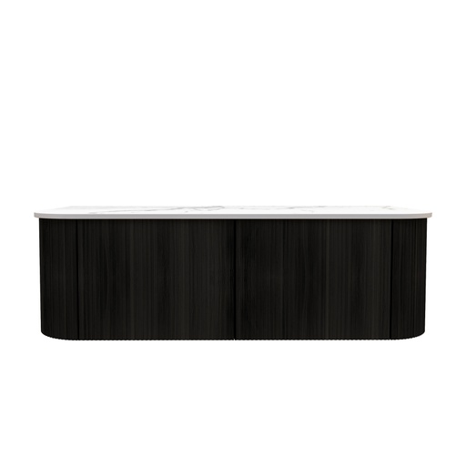 [93313/KC125W-BO] Kiama 1184Lx493Dx347Hmm Bottega Oak 2/DW Curved Wall Hung Vanity