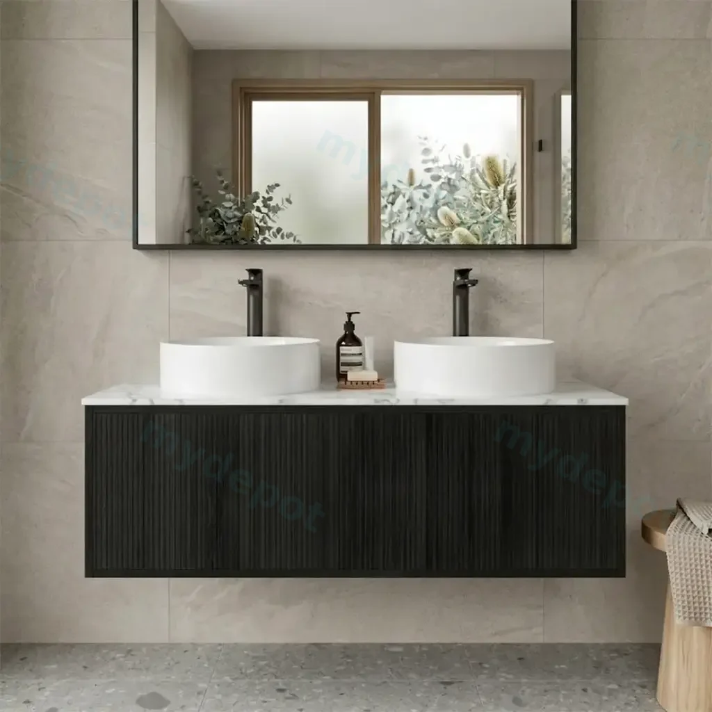 [93322/K125RW-BO] Kiama 1200mm Bottega Oak One Right Drawer One Left Door Wall Hung Vanity Cabinet Only