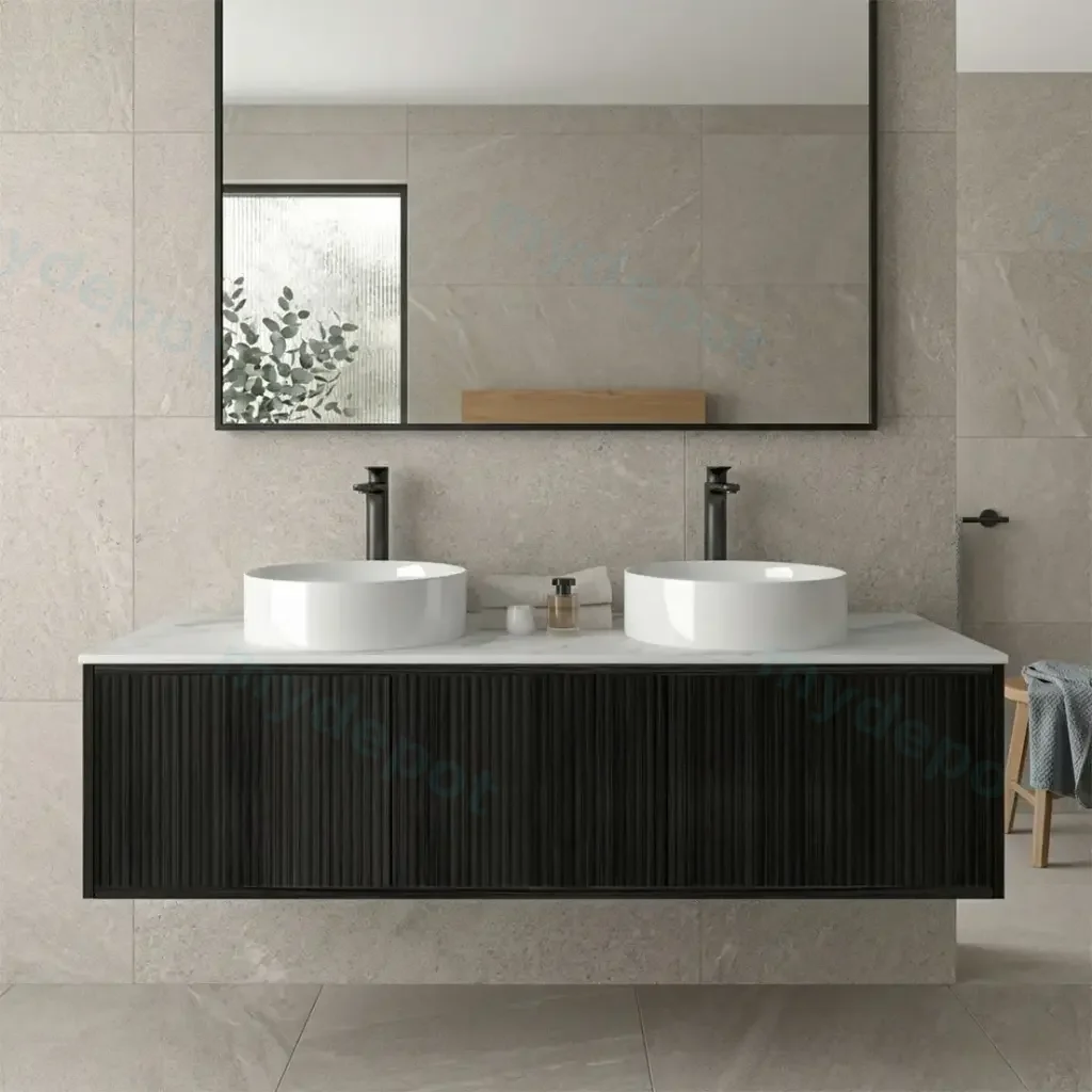[93323/K155W-BO] 1500mm Kiama Bottega Oak Middle Door Wall Hung Vanity Cabinet Only