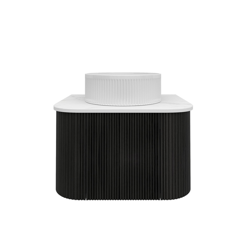 Kiama 590Lx493Dx347Hmm Bottega Oak 1/DR Curved Wall Hung Vanity