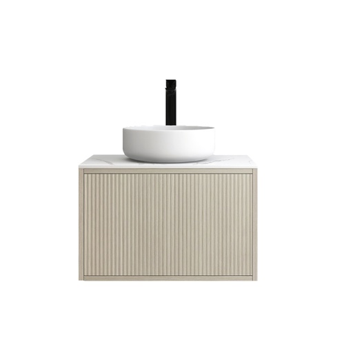 [93270/K65W-CO] Kiama 590Lx496Dx380Hmm Coastal Oak 1/DW Wall Hung Vanity