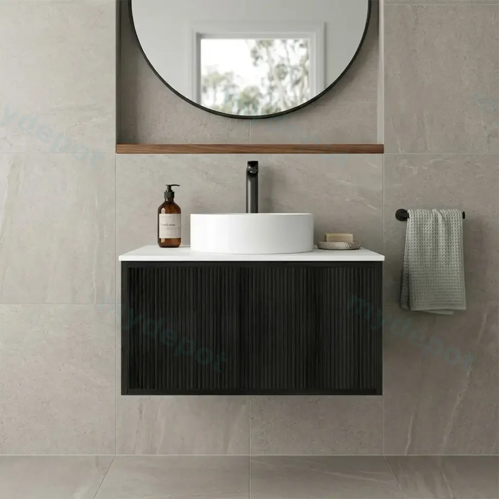 [93318/K75W-BO] Kiama 750mm Bottega Oak One Drawer Wall Hung Vanity Cabinet Only