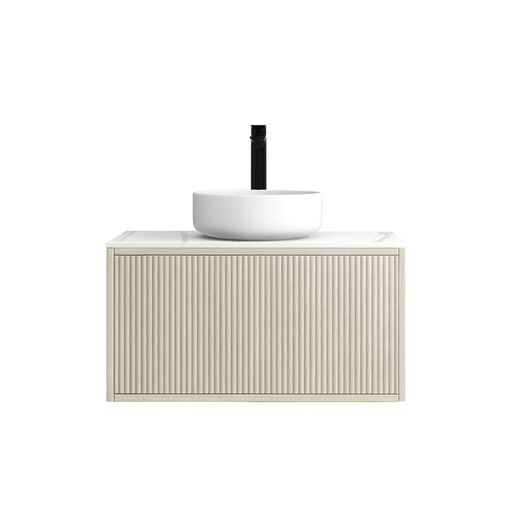 [93271/K75W-CO] Kiama 740Lx496Dx380Hmm Coastal Oak 1/DW Wall Hung Vanity