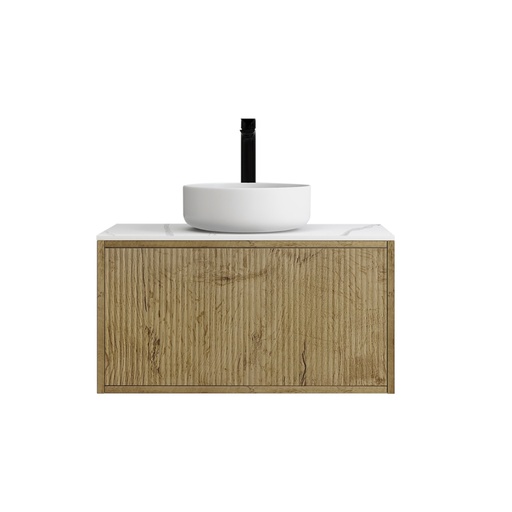 [93280/K739W-PO] Kiama Slim 740Lx386Dx380Hmm Prime Oak 1/DW Narrow Wall Hung Vanity