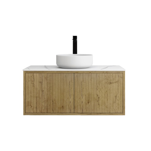 Kiama Slim 890Lx386Dx380Hmm Prime Oak 1R/DW 1L/DR Narrow Wall Hung Vanity