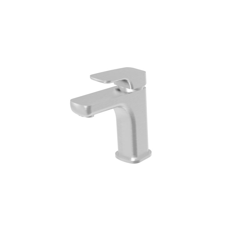 Kompakt Eckig Brushed Nickel Basin Mixer