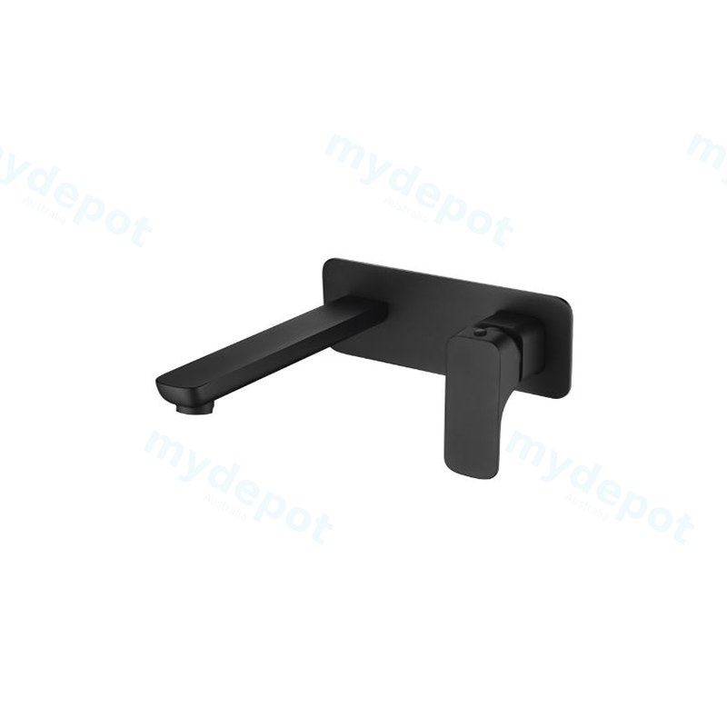 [55286] Kompakt Eckig Matte Black Bath Mixer Set