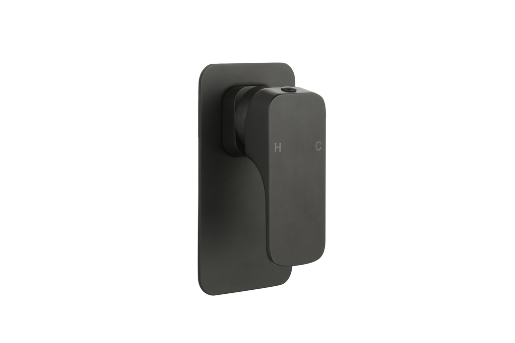 Kompakt Eckig Matte Black Shower Mixer