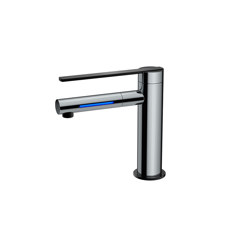 [55346] Licht Chrome Basin Mixer With LED