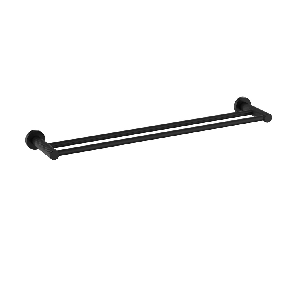 Linie Double Towel Rail 600mm Matt Black