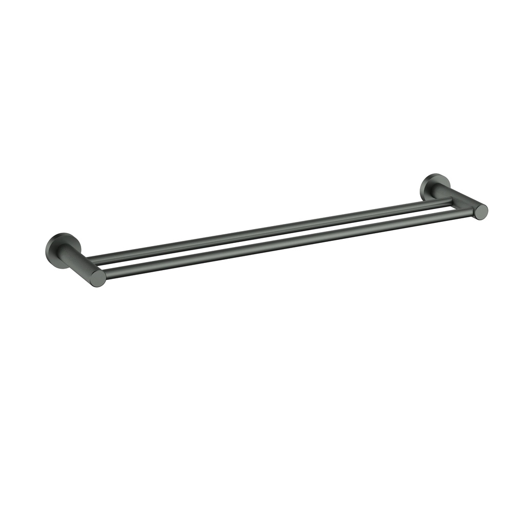 Linie Double Towel Rail 800mm Gun Metal