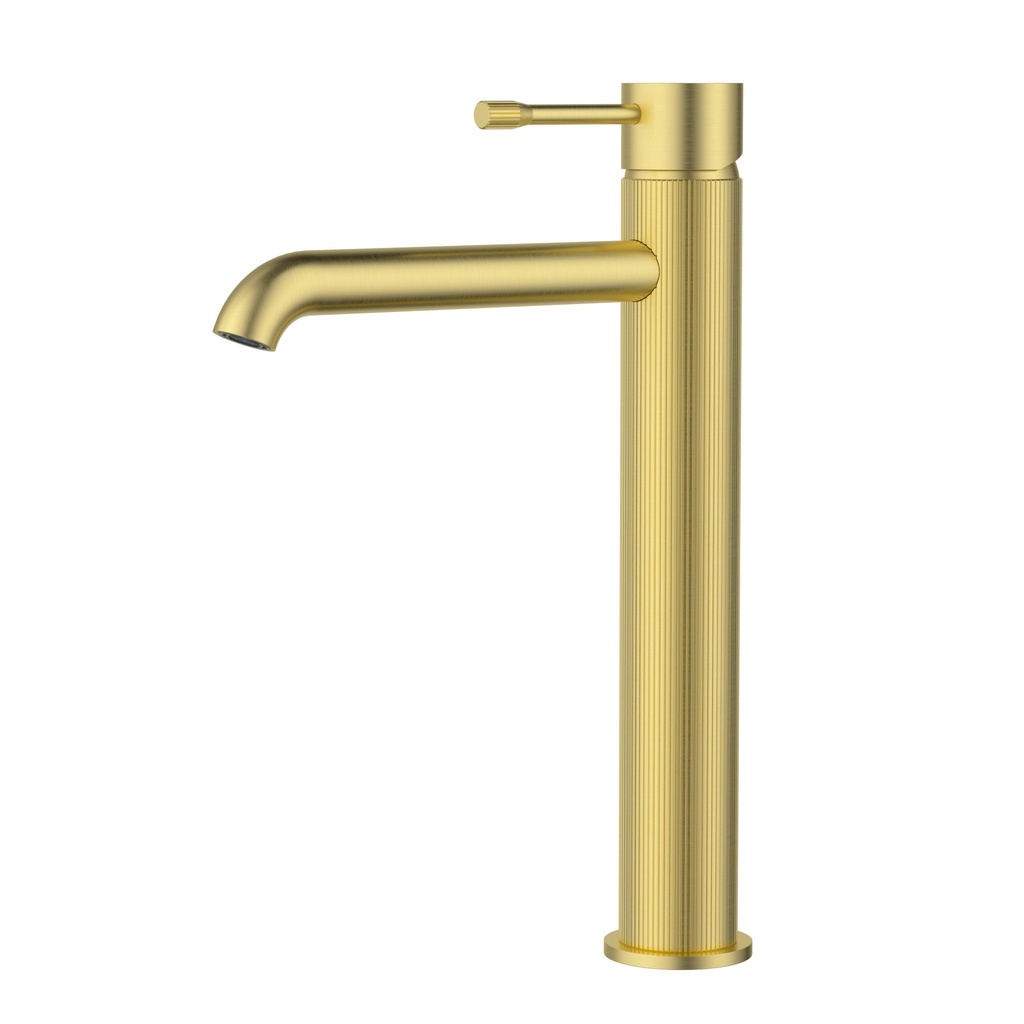 Linie High-Rise Basin Mixer Brushed Gold