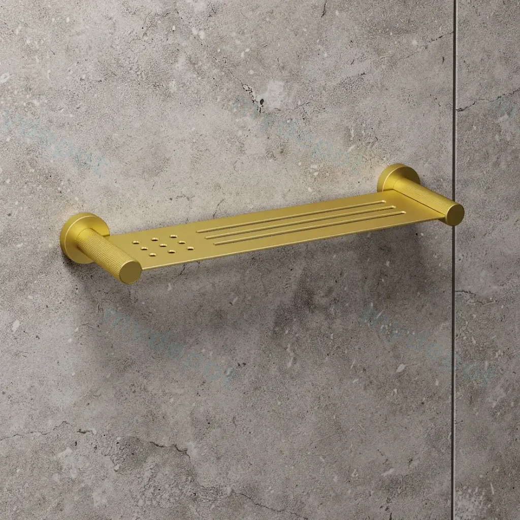 [44734] Linie Metal Shelf Brushed Gold